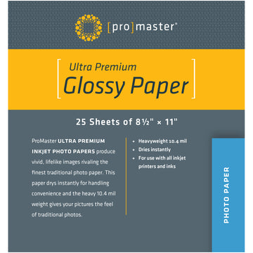 Ultra Premium Glossy Paper - 8 1/2"x11" - 25 Sheets