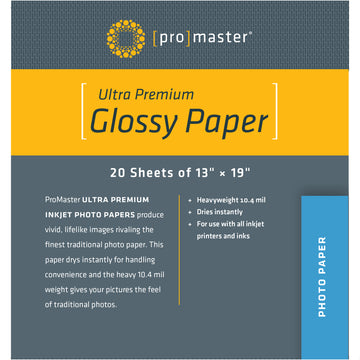 Ultra Premium Glossy Paper -13"x19" - 20 Sheets