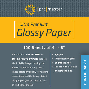Ultra Premium Glossy Paper - 4"x6" - 100 Sheets