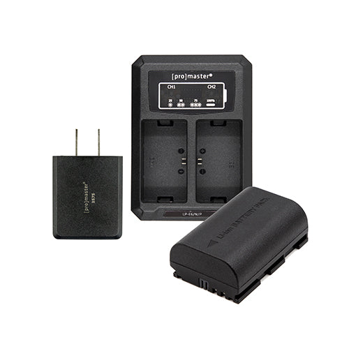 Battery & Charger Kit for Canon LP-E6P